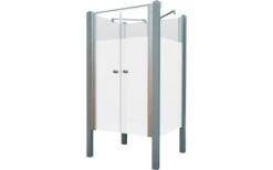 Breuer Exo Set Gartendusche / Outdoordusche Geschlossen Mit Pendeltür Silber Matt 12 Breuer Exo Set Gartendusche / Outdoordusche Geschlossen Mit Pendeltür Silber Matt -Perfect Zelte 305878 2397968 1