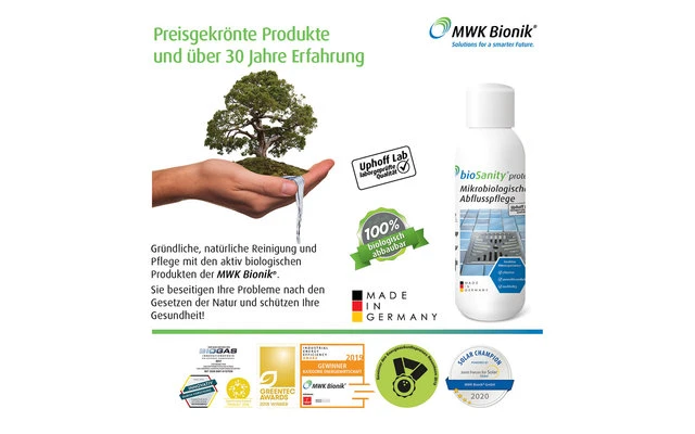 MWK Bionik BioSanity Mikrobiologische Abflusspflege 500 Ml 2 MWK Bionik BioSanity Mikrobiologische Abflusspflege 500 Ml – Bild 2