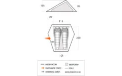 Vango Heddon 100 Leichtzelt 1 Person -Perfect Zelte 488976 3421352