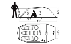 Nordisk Oppland 3 PU Trekkingzelt Für 3 Personen Dark Olive -Perfect Zelte 589723 4290999