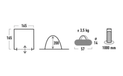 High Peak Mehrzweckzelt Lido -Perfect Zelte 615331 4452195