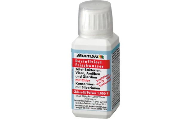 MultiMan ChloroSil Frischwasser Desinfektion Pulver 100g Für 1000 Liter 1 MultiMan ChloroSil Frischwasser Desinfektion Pulver 100g Für 1000 Liter
