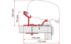 Fiamma Adapter Carthago Malibu 340 Markisenadapter Für Fiamma F80 / F65 340 -Perfect Zelte 651504 4503075