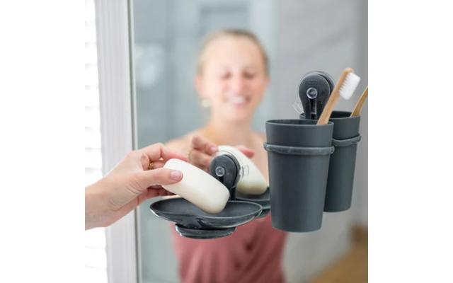 Koziol Loop Seifenschale Mit Saugnapf Ash Grey 2 Koziol Loop Seifenschale Mit Saugnapf Ash Grey – Bild 2