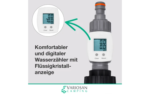 VARIOSAN CAMPING Befüllfilter COUNT Mit Wasseruhr 19028 Für Wohnmobil, Caravan, Wohnwagen Und Boot 1 VARIOSAN CAMPING Befüllfilter COUNT Mit Wasseruhr 19028 Für Wohnmobil, Caravan, Wohnwagen Und Boot