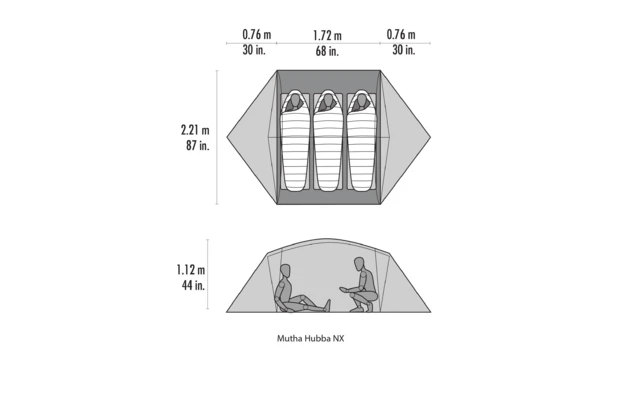 MSR Mutha Hubba NX V2 3 Personen Weiß 6 MSR Mutha Hubba NX V2 3 Personen Weiß – Bild 6